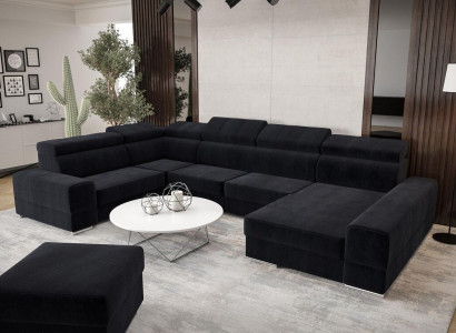 Corner sofa Leather sofa Design Sofa Corner sofas U-shape Modern Upholstery Living room Furniture